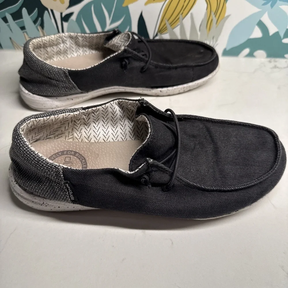 Hey Dude Wendy Funk Black‎ Men's Size 5 Women's Size 7 Comfort Shoes